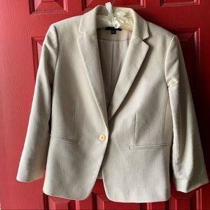 Ann Taylor beige lined beige blazer